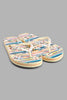 Redtag-Assorted-Printed-Upper-And-Sock-Matching-Flip-Flop-Colour:Beige,-Filter:Women's-Footwear,-New-In,-New-In-Women-FOO,-Non-Sale,-S22A,-Section:Women,-Women-Flip-Flops-Women's-