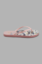 Load image into Gallery viewer, Redtag-Pink-Floral-Print-Flip-Flop-Flip-Flops-Women&#39;s-
