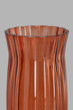 تنزيل الصورة على معرض الصور، Redtag-Orange-Ribbed-Glass-Tall-Vase-Vase-Home-Decor-
