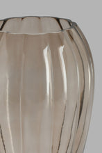 Load image into Gallery viewer, Redtag-Brown-Ribbed-Glass-Tall-Vase-Vase-Home-Decor-
