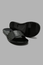 Load image into Gallery viewer, Redtag-Black-Diamante-Trim-Jelly-Mule-Colour:Black,-Filter:Women&#39;s-Footwear,-New-In,-New-In-Women-FOO,-Non-Sale,-S22A,-Section:Women,-Women-Flip-Flops-Women&#39;s-
