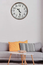 Load image into Gallery viewer, Redtag-Gold-Classic-Wall-Clock-Colour:Gold,-Filter:Home-Decor,-HMW-HOM-Wall-Clock,-New-In,-New-In-HMW-HOM,-Non-Sale,-S22A,-Section:Homewares-Home-Decor-
