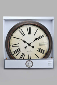 Redtag-Brown-Roman-Wall-Clock-Wall-Clock-Home-Decor-