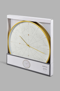 Redtag-Gold-Decorative-Frame-Wall-Clock-Colour:Gold,-Filter:Home-Decor,-HMW-HOM-Wall-Clock,-New-In,-New-In-HMW-HOM,-Non-Sale,-S22A,-Section:Homewares-Home-Decor-