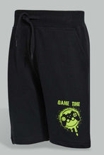 تنزيل الصورة على معرض الصور، Redtag-Black-Elasticated-Shorts-Active-Shorts-Boys-2 to 8 Years
