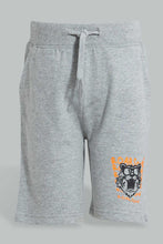 تنزيل الصورة على معرض الصور، Redtag-Mid-Grey-Elasticated-Shorts-Active-Shorts-Boys-2 to 8 Years
