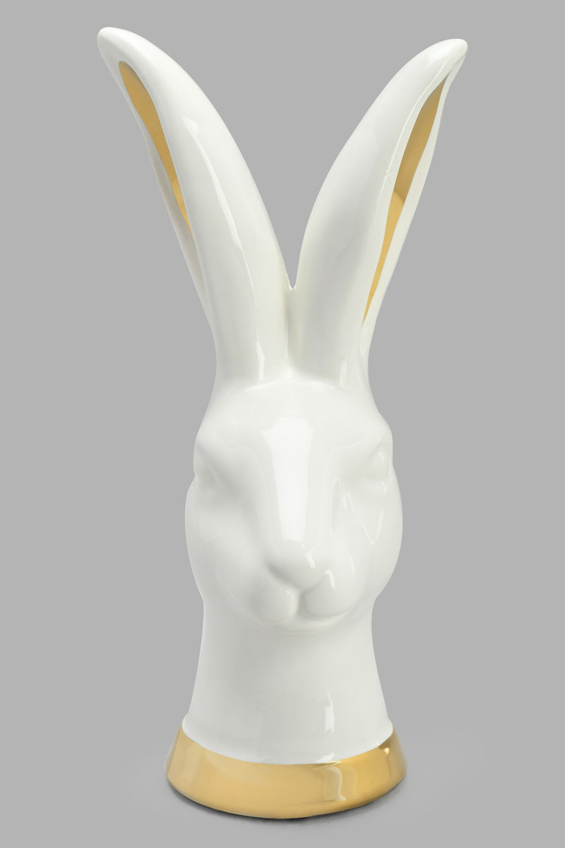 Redtag-White-Gold-Decorative-Rabbit-Artefact-Home-Decor-