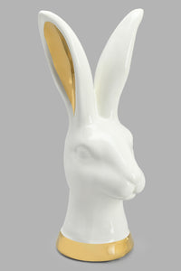 Redtag-White-Gold-Decorative-Rabbit-Artefact-Home-Decor-