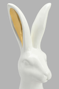 Redtag-White-Gold-Decorative-Rabbit-Artefact-Home-Decor-