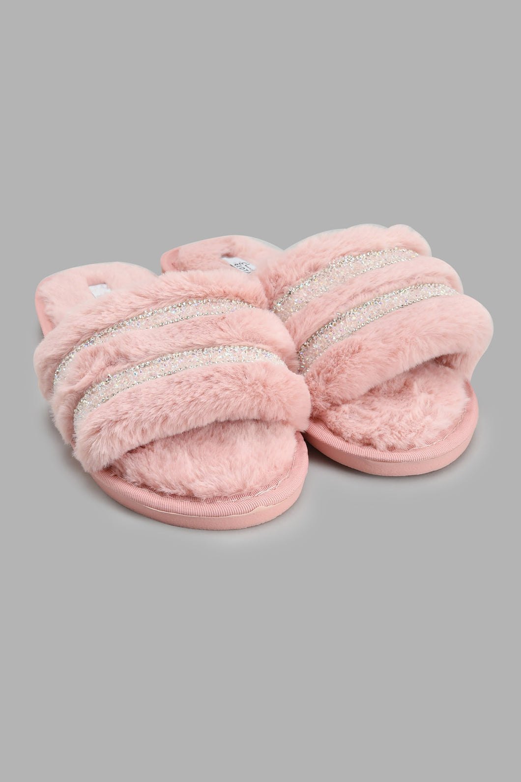 Redtag-Pink-Embelished-Trim-Slipper-Slippers-Women's-