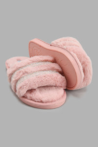 Redtag-Pink-Embelished-Trim-Slipper-Slippers-Women's-