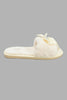 Redtag-White-Satin-Bow-Trim-Slipper-Slippers-Women's-