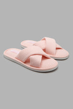 Load image into Gallery viewer, Redtag-Pink-Cross-Over-Slipper-Slippers-Women&#39;s-
