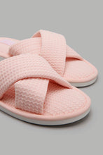 Load image into Gallery viewer, Redtag-Pink-Cross-Over-Slipper-Slippers-Women&#39;s-
