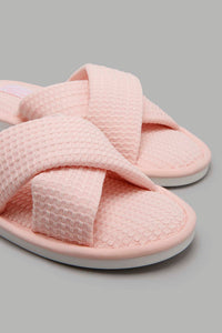 Redtag-Pink-Cross-Over-Slipper-Slippers-Women's-