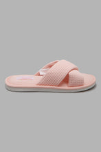 Load image into Gallery viewer, Redtag-Pink-Cross-Over-Slipper-Slippers-Women&#39;s-
