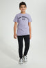 Redtag-Lilac-Flock-T-Shirt-Graphic-Prints-Senior-Boys-9 to 14 Years