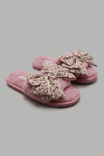 Load image into Gallery viewer, Redtag-Pink-Bow-Trim-Slipper-Mules-Women&#39;s-
