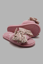 Load image into Gallery viewer, Redtag-Pink-Bow-Trim-Slipper-Mules-Women&#39;s-
