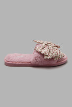 Load image into Gallery viewer, Redtag-Pink-Bow-Trim-Slipper-Mules-Women&#39;s-
