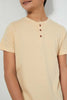 Redtag-Beige-Henley-T-Shirt-Plain-Senior-Boys-9 to 14 Years