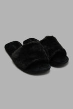 Load image into Gallery viewer, Redtag-Black-Classic-Slipper-Colour:Black,-Filter:Women&#39;s-Footwear,-New-In,-New-In-Women-FOO,-Non-Sale,-S22A,-Section:Women,-Women-Slippers-Women&#39;s-
