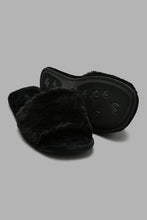 Load image into Gallery viewer, Redtag-Black-Classic-Slipper-Colour:Black,-Filter:Women&#39;s-Footwear,-New-In,-New-In-Women-FOO,-Non-Sale,-S22A,-Section:Women,-Women-Slippers-Women&#39;s-
