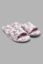 Load image into Gallery viewer, Redtag-Pink-Floral-Satin-Print-Colour:pink,-Filter:Women&#39;s-Footwear,-New-In,-New-In-Women-FOO,-Non-Sale,-S22A,-Section:Women,-Women-Slippers-Women&#39;s-
