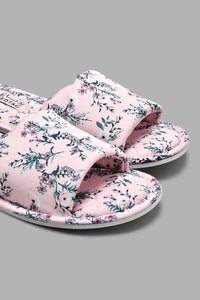 Redtag-Pink-Floral-Satin-Print-Colour:pink,-Filter:Women's-Footwear,-New-In,-New-In-Women-FOO,-Non-Sale,-S22A,-Section:Women,-Women-Slippers-Women's-