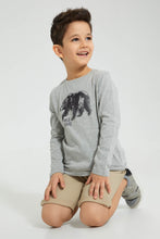 Load image into Gallery viewer, Redtag-Grey-Bear-Print-Long-Sleeve-T-Shirt-Boys-T-Shirts,-Colour:Grey,-Filter:Boys-(2-to-8-Yrs),-New-In,-New-In-BOY,-Non-Sale,-S22B,-Section:Kidswear,-TBL-Boys-2 to 8 Years
