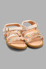 Redtag-Beige-Floral-Strap-Sandal-Sandals-Infant-Girls-1 to 3 Years