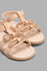 Redtag-Pink-Bow-Trim-Sandal-Sandals-Infant-Girls-1 to 3 Years