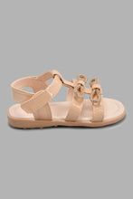 Load image into Gallery viewer, Redtag-Pink-Bow-Trim-Sandal-Sandals-Infant-Girls-1 to 3 Years
