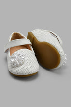 Load image into Gallery viewer, Redtag-White-Pearl-Trim-Ballerina-Ballerinas-Infant-Girls-1 to 3 Years
