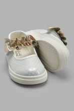 Load image into Gallery viewer, Redtag-White-Polka-Dot-Print-Plimsolls-Plimsolls-Infant-Girls-1 to 3 Years
