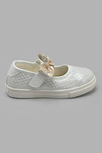 Load image into Gallery viewer, Redtag-White-Polka-Dot-Print-Plimsolls-Plimsolls-Infant-Girls-1 to 3 Years
