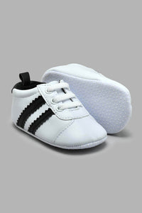 Redtag-White-Pram-Shoe-Colour:White,-Filter:Baby-Footwear-(0-to-18-Mths),-NBF-Casual-Shoes,-New-In,-New-In-NBF-FOO,-Non-Sale,-S22A,-Section:Kidswear-Baby-0 to 18 Months