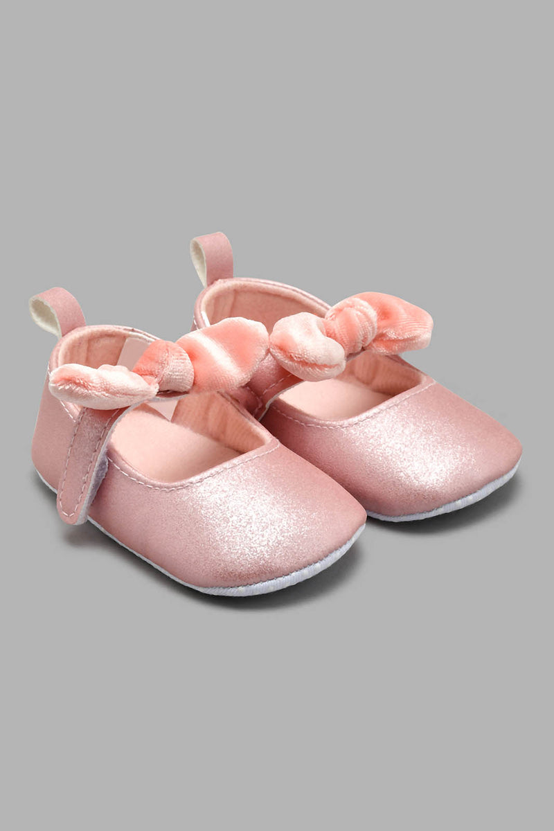 Redtag-Pale-Pink-Pram-Shoe-Colour:Pink,-Filter:Baby-Footwear-(0-to-18-Mths),-NBF-Casual-Shoes,-New-In,-New-In-NBF-FOO,-Non-Sale,-S22A,-Section:Kidswear-Baby-0 to 18 Months