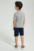 Redtag-Grey-Dino-Applique-Shorts-Set-Boys-Sets,-Colour:Grey,-Filter:Boys-(2-to-8-Yrs),-New-In,-New-In-BOY,-Non-Sale,-S22A,-Section:Kidswear-Boys-2 to 8 Years