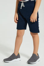 Load image into Gallery viewer, Redtag-Grey-Dino-Applique-Shorts-Set-Boys-Sets,-Colour:Grey,-Filter:Boys-(2-to-8-Yrs),-New-In,-New-In-BOY,-Non-Sale,-S22A,-Section:Kidswear-Boys-2 to 8 Years
