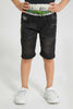 Redtag-Grey-Embossed-Knit-Denim-Short-Denim-Shorts-Boys-2 to 8 Years