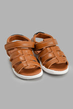 Load image into Gallery viewer, Redtag-Brown-Strap-Sandal-Fisherman-Infant-Boys-1 to 3 Years
