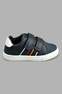 Redtag-Navy-Double-Velcro-Sneaker-Colour:Navy,-Filter:Boys-Footwear-(1-to-3-Yrs),-INB-Casual-Shoes,-New-In,-New-In-INB-FOO,-Non-Sale,-S22B,-Section:Kidswear-Infant-Boys-1 to 3 Years