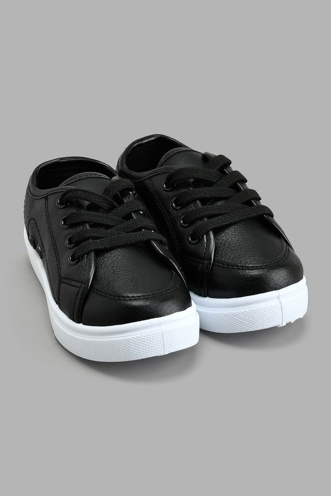 Redtag-Black-Lace-Up-Sneaker-Colour:Black,-Filter:Boys-Footwear-(1-to-3-Yrs),-INB-Casual-Shoes,-New-In,-New-In-INB-FOO,-Non-Sale,-S22A,-Section:Kidswear-Infant-Boys-1 to 3 Years