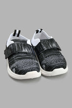 Load image into Gallery viewer, Redtag-Grey-Fly-Knit-Trainer-Slip-Ons-Infant-Boys-1 to 3 Years
