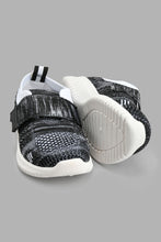 Load image into Gallery viewer, Redtag-Grey-Fly-Knit-Trainer-Slip-Ons-Infant-Boys-1 to 3 Years
