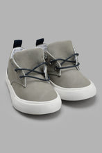 Load image into Gallery viewer, Redtag-Grey-Lace-Up-Plimsoll-Plimsolls-Infant-Boys-1 to 3 Years
