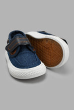 Load image into Gallery viewer, Redtag-Denim-Velcro-Strap-Plimsoll-Plimsolls-Infant-Boys-1 to 3 Years
