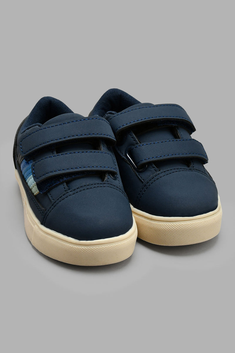 Redtag-Navy-Double-Velcro-Sneaker-Sneakers-Infant-Boys-1 to 3 Years