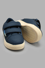 Load image into Gallery viewer, Redtag-Navy-Double-Velcro-Sneaker-Sneakers-Infant-Boys-1 to 3 Years
